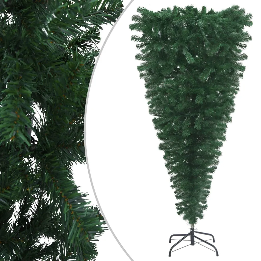 Upside-down Artificial Pre-lit Christmas Tree Green 59.1"