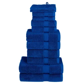 vidaXL 12 Piece Premium Towel Set SOLUND Blue 600 gsm - Luxurious, Soft, and Absorbent