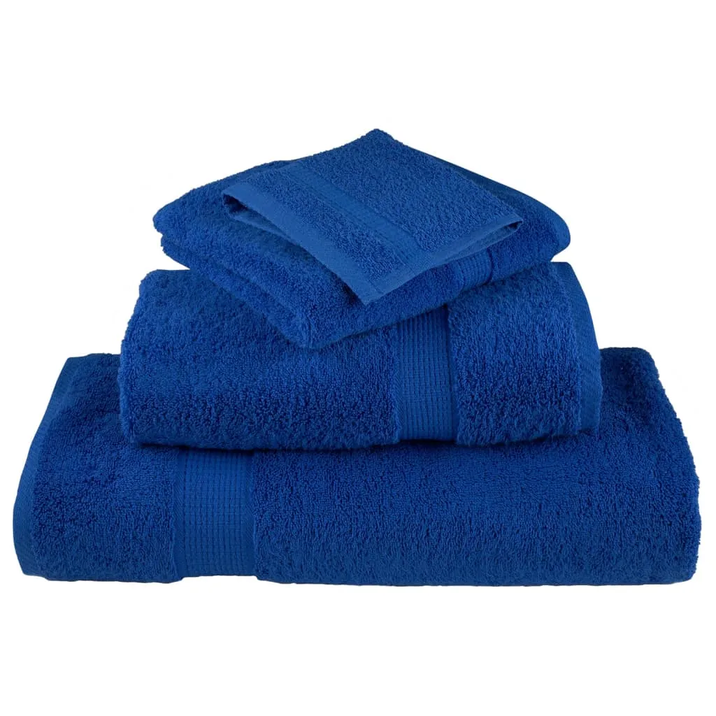 vidaXL 12 Piece Premium Towel Set SOLUND Blue 600 gsm - Luxurious, Soft, and Absorbent