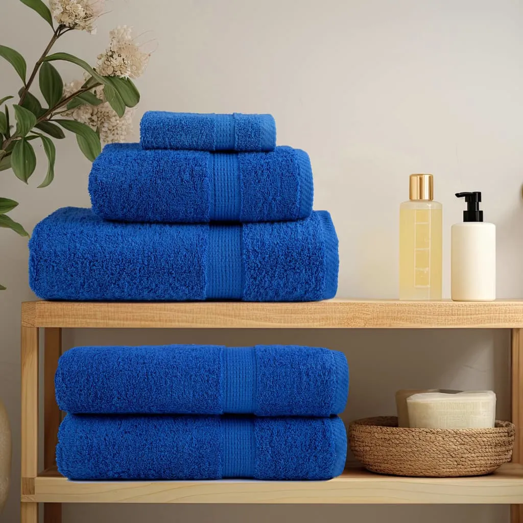 vidaXL 12 Piece Premium Towel Set SOLUND Blue 600 gsm - Luxurious, Soft, and Absorbent