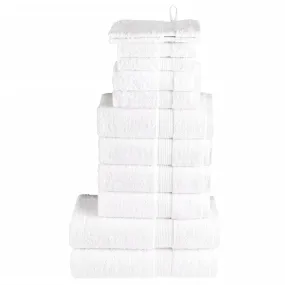 vidaXL 12 Piece Premium White Towel Set SOLUND - Luxurious 600 GSM Cotton Towels