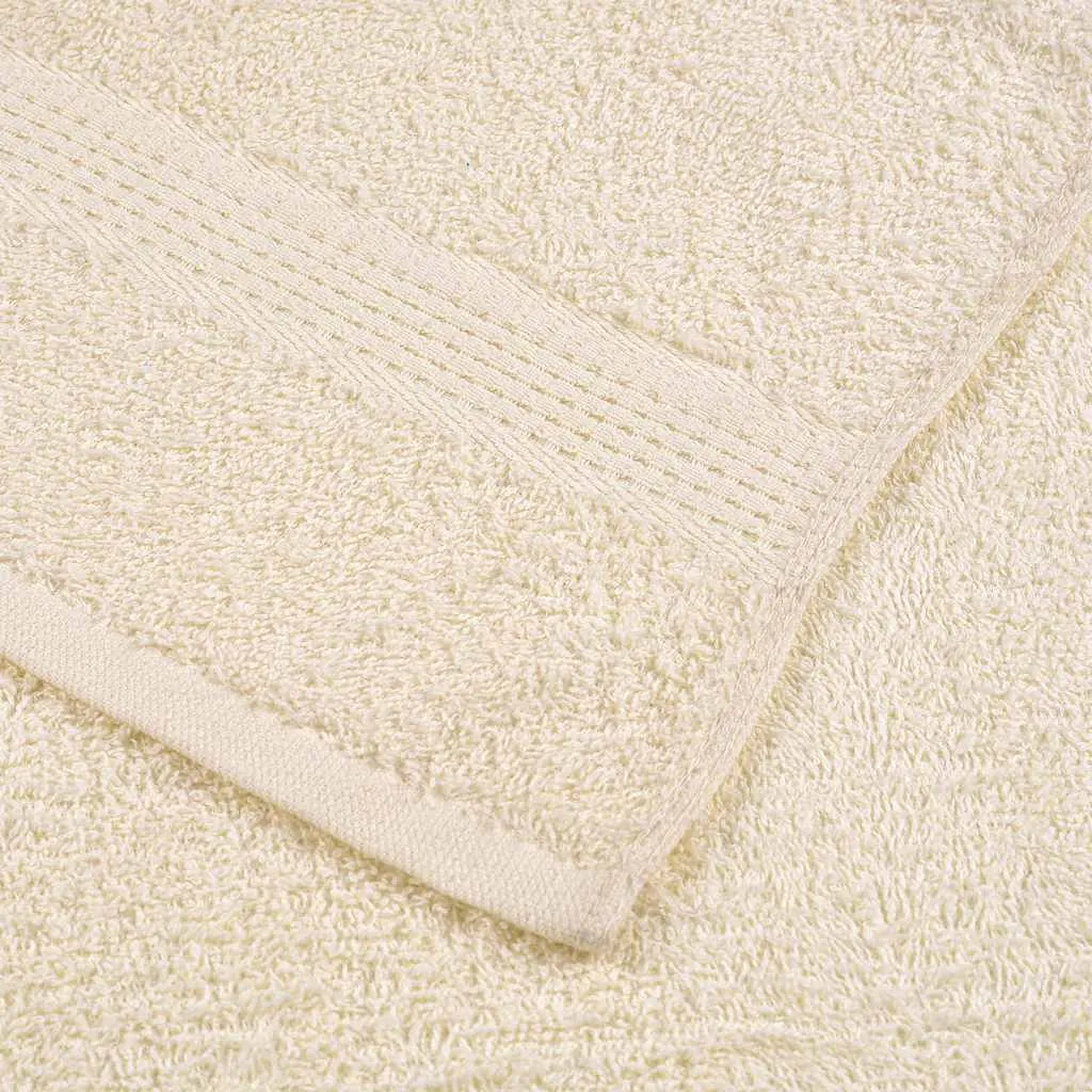 vidaXL 12 Piece Towel Set Cream 360 gsm 100% Cotton