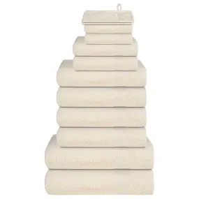 vidaXL 12 Piece Towel Set Cream 360 gsm 100% Cotton