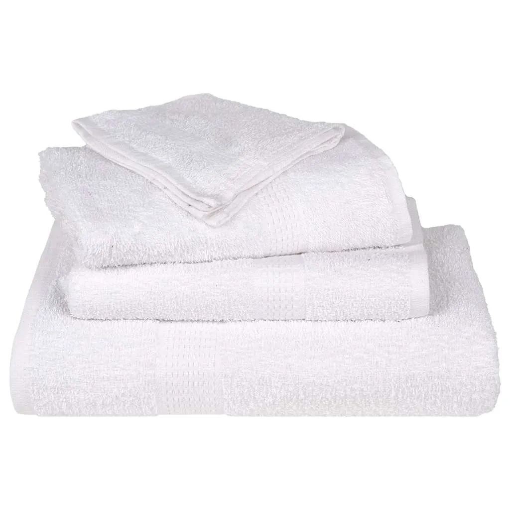 vidaXL 12 Piece Towel Set White 360 gsm 100% Cotton