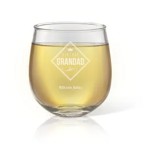 Vintage Stemless Wine Glass