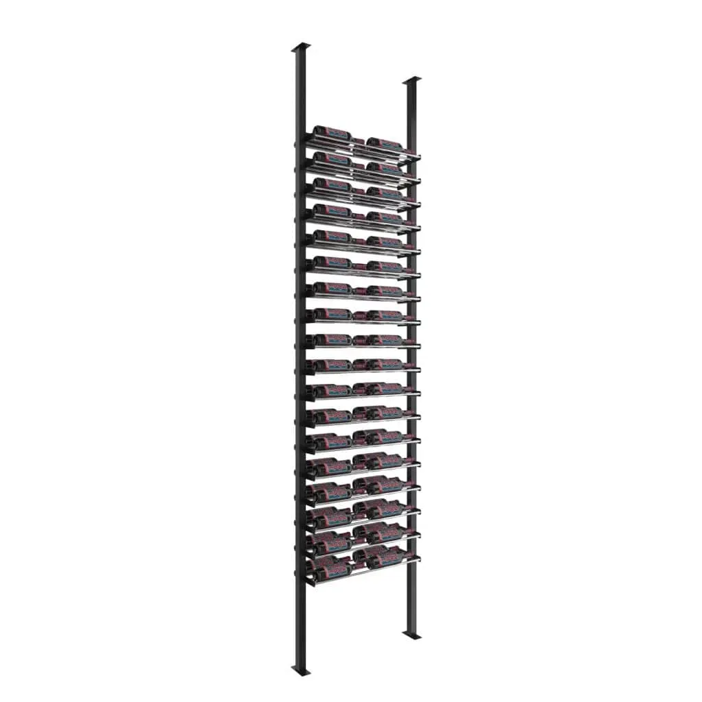 VintageView Evolution 72 Bottles Low Profile Ultra Slim Floor-to-Ceiling Wine Rack LP-FCP-KIT-2C-2-K