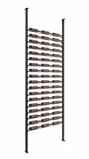 VintageView Single Depth Evolution Low Profile Ultra Slim Floor-to-Ceiling Wine Rack 10 3C 54 bottles LP-FCP-KIT-1-K