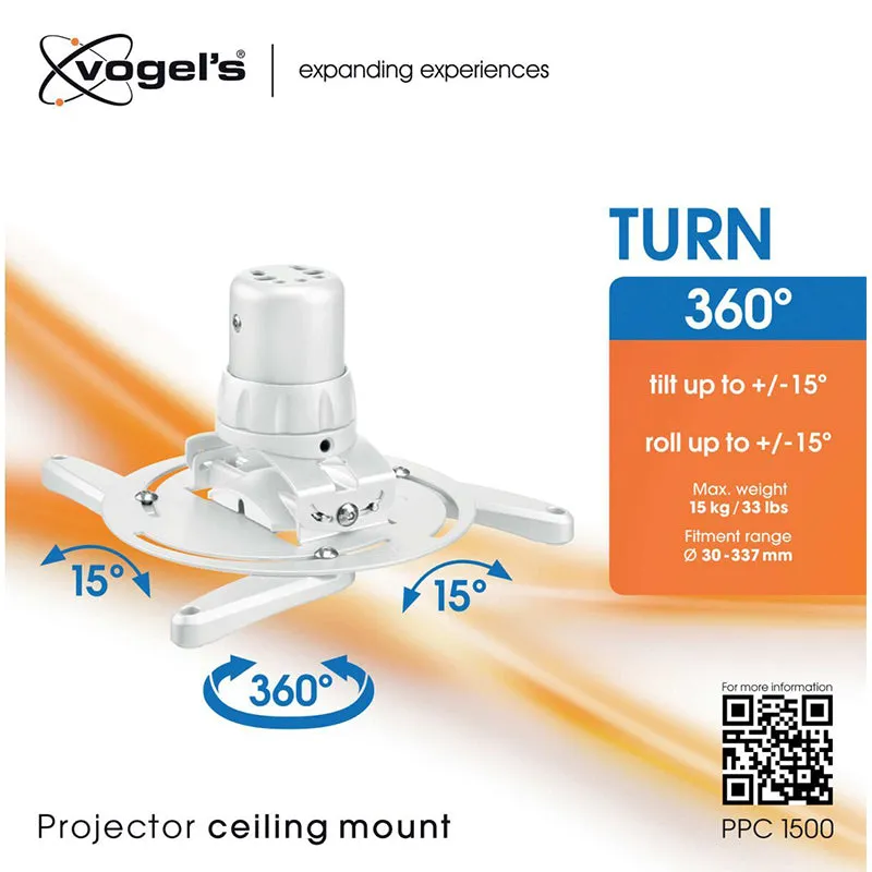 Vogels PPC 1500 Projector Ceiling Mount (White)