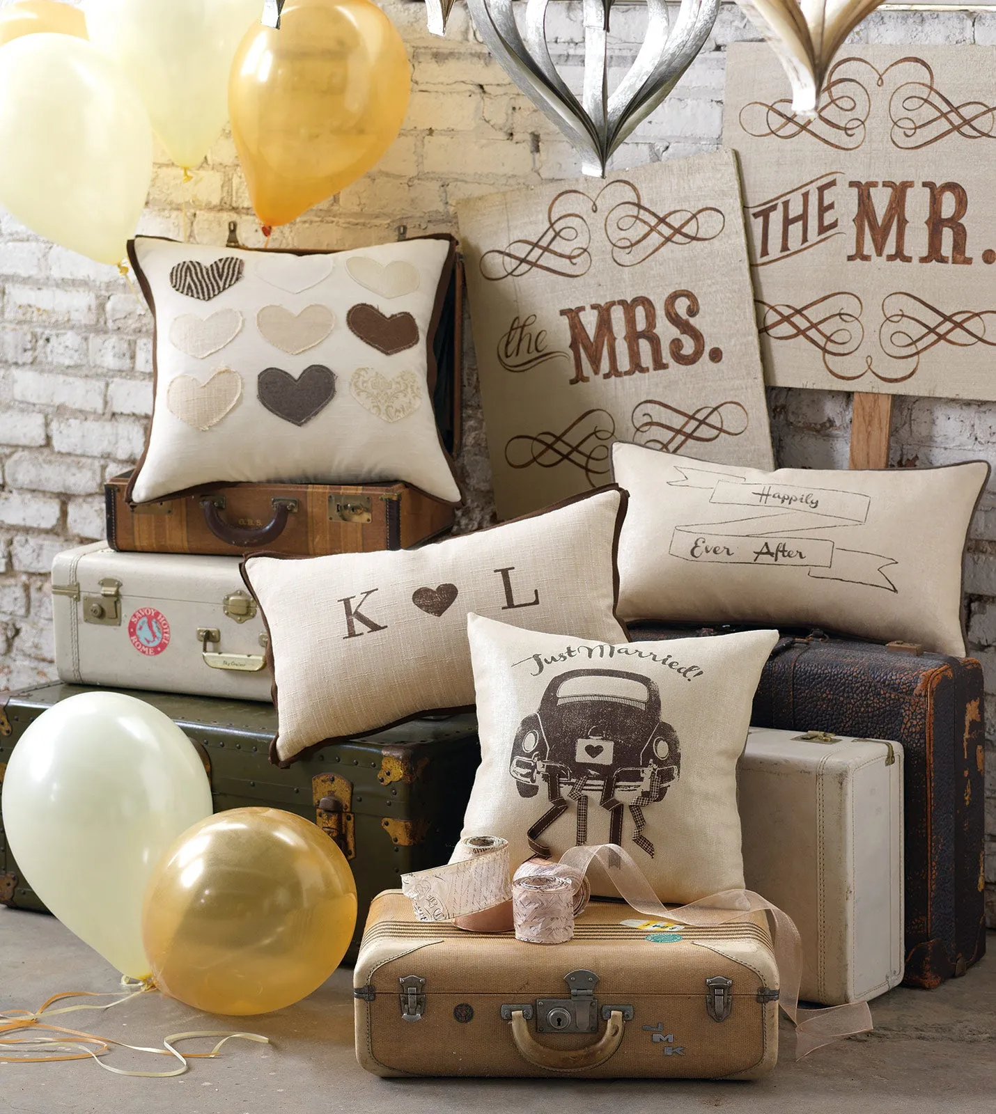 Wedding 'K ♥ L' Lumbar Pillow Cover 13x22