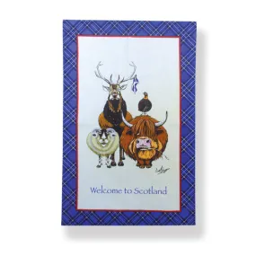 Welcome to Scotland Cotton Tea Towel