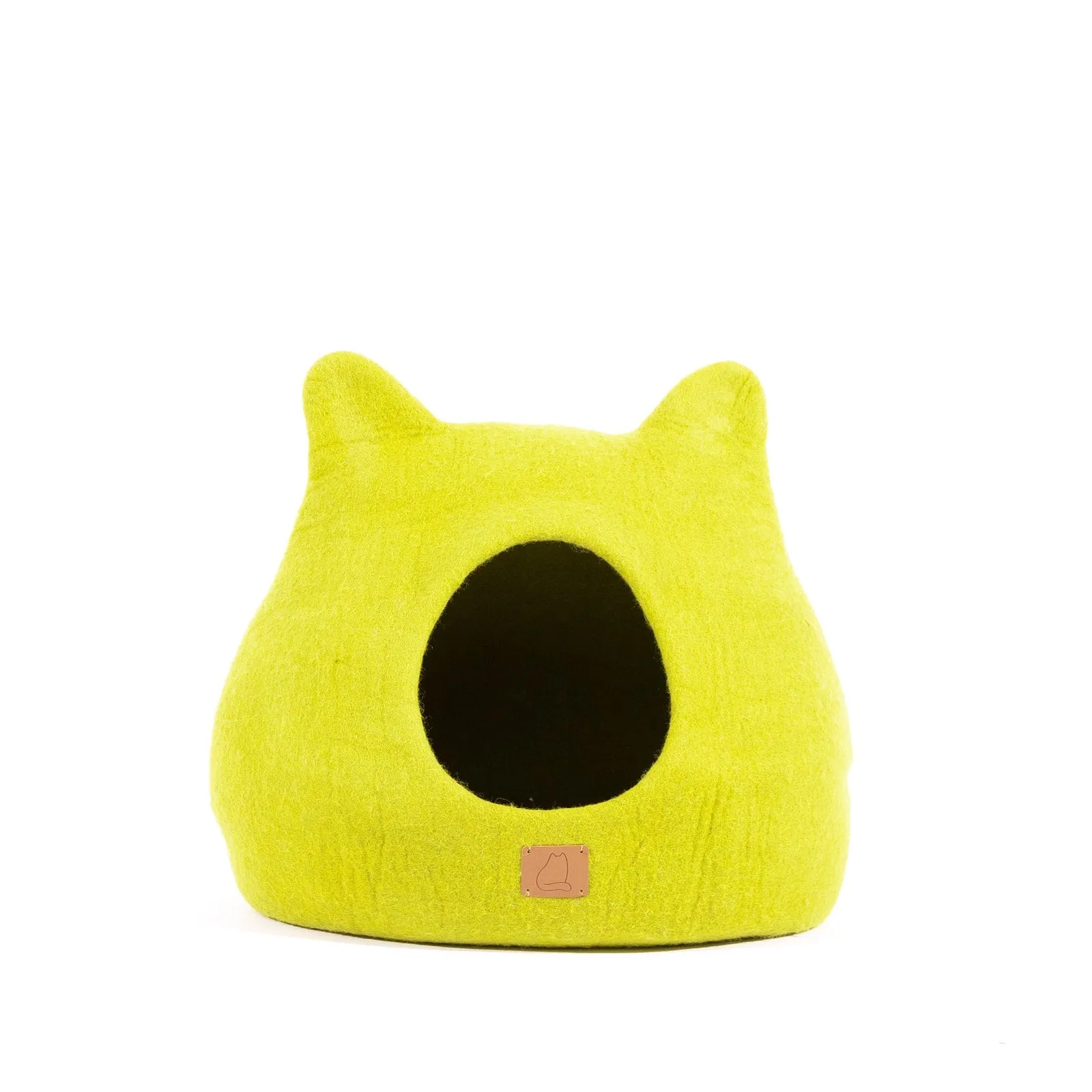 Whimsical Cat Ear Cave Bed - Citrus Green