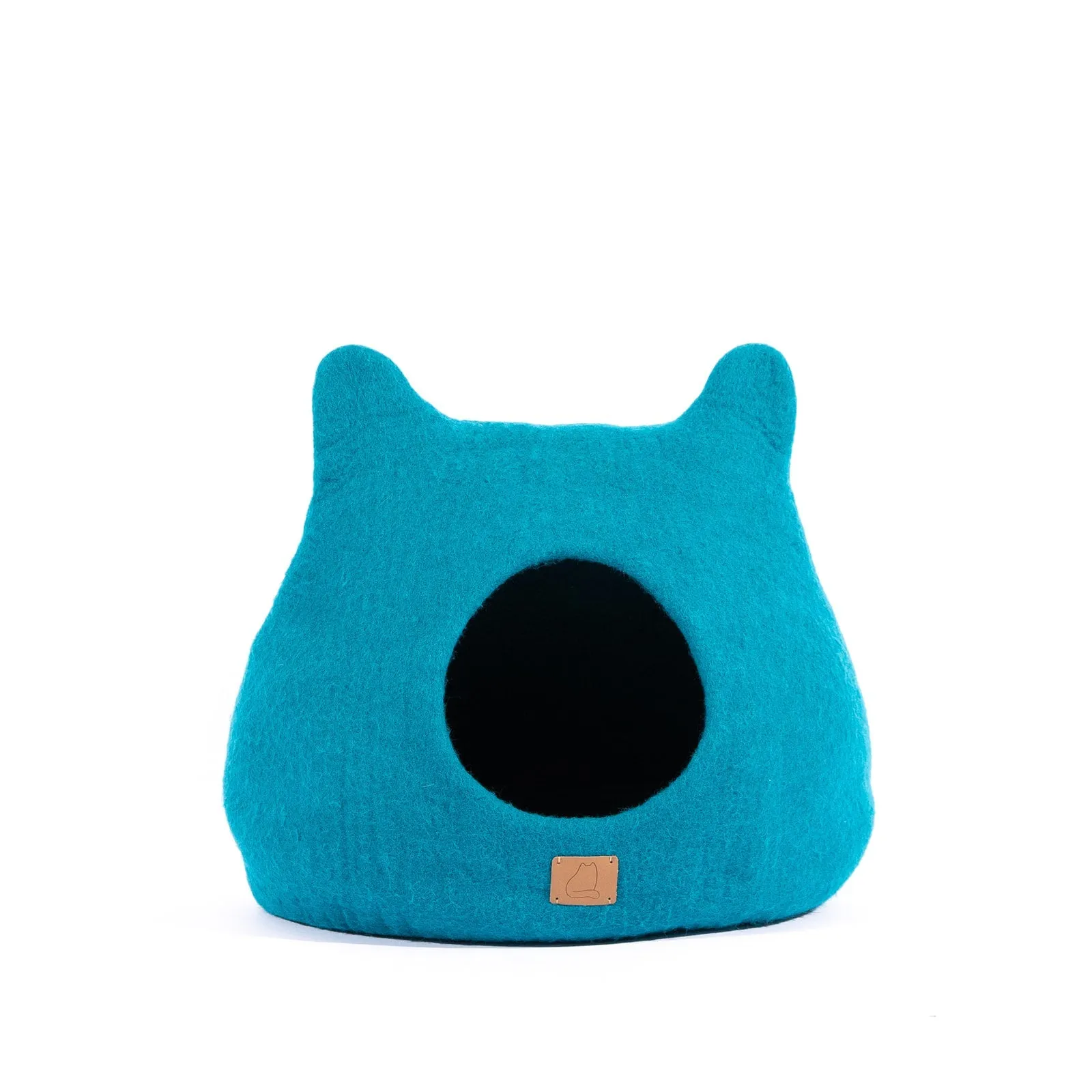 Whimsical Cat Ear Cave Bed - Ocean Blue