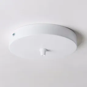 White Steel Ceiling Rose Large 160mm - All Outlet Options