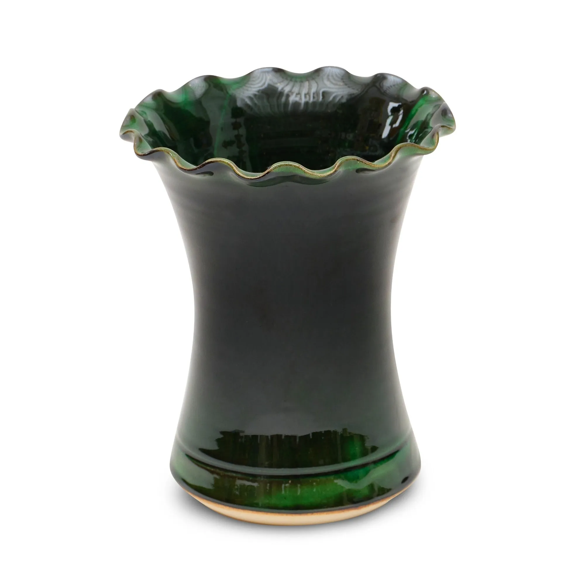 Wide Mouth Carafe Vase (Jade - 8"H)