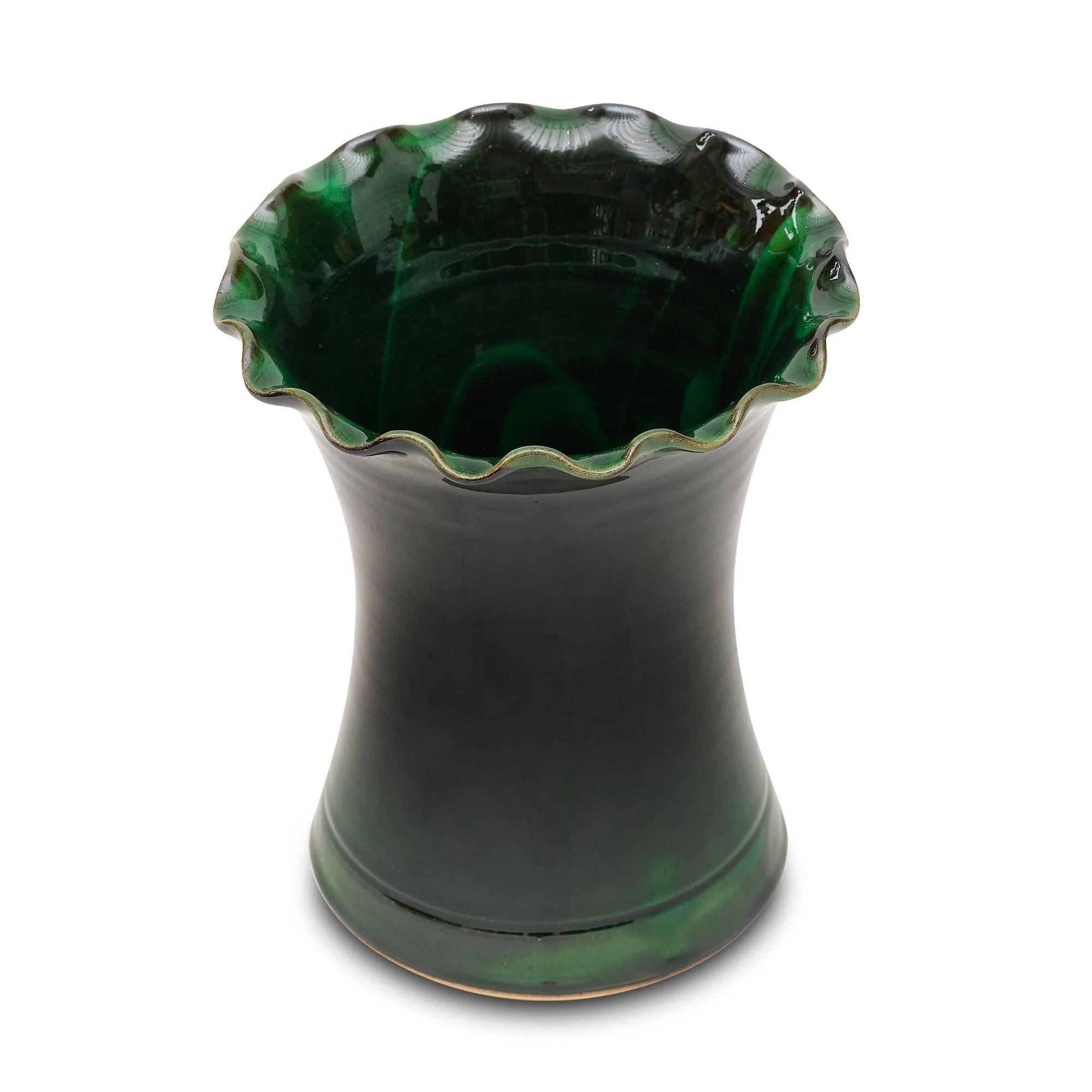 Wide Mouth Carafe Vase (Jade - 8"H)