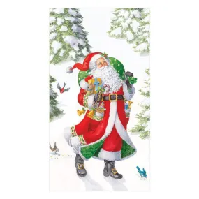 Woodland Santa Paper Guest Towel Napkins - 15 per Package