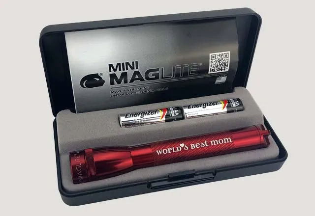 World's Best Mom Mini Maglite Xenon 2AA