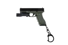 Wosport Pistol key fob with torch Olive