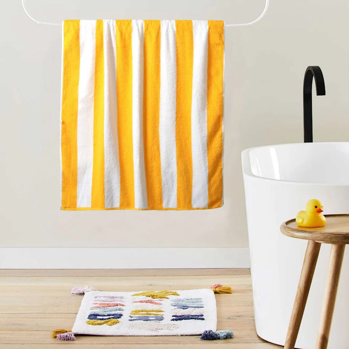 Yellow Striped Baby Towels